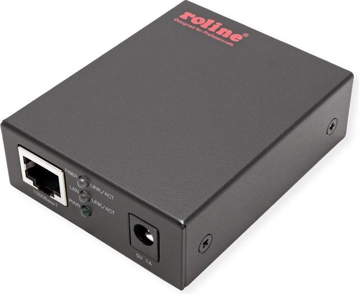 Actual product image Roline 10/100/1000Base-T to Dual-speed Fiber Media Converter