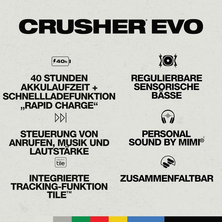 Produktbild Skullcandy Cuffie Wireless Over-Ear Crusher Evo (40 h, Kabellos)