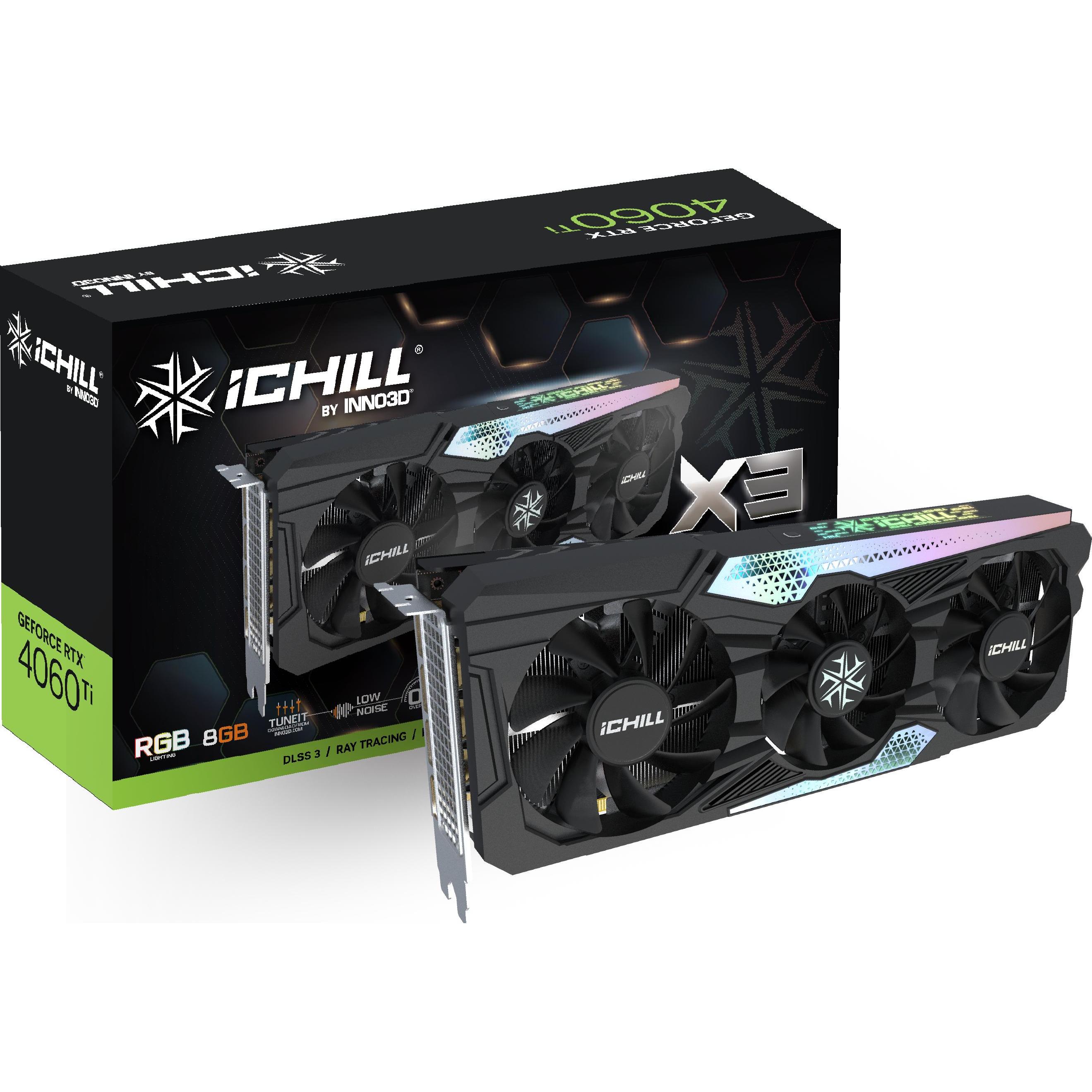 Inno3D VGA RTX4060TI 8GB iChill X3 (8 GB), Grafikkarte