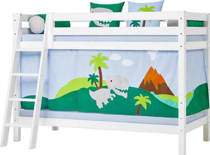 Produktbild Hoppekids ECO Luxury Etagenbett 90x200cm mit schräger Leiter, Weiss (90 x 200 cm)