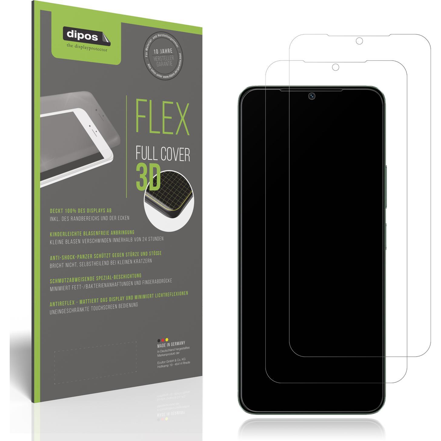 Dipos Full Cover Schutzfolie Matt (1 Stück, Xiaomi Redmi A3), Smartphone Schutzfolie, Transparent