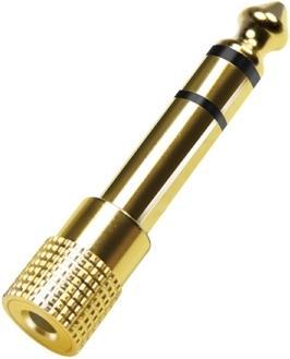 Produktbild LogiLink Audio-Adapter, 6,35 mm 3-Pin/M zu 3,5 mm 3-Pin/F, Zink