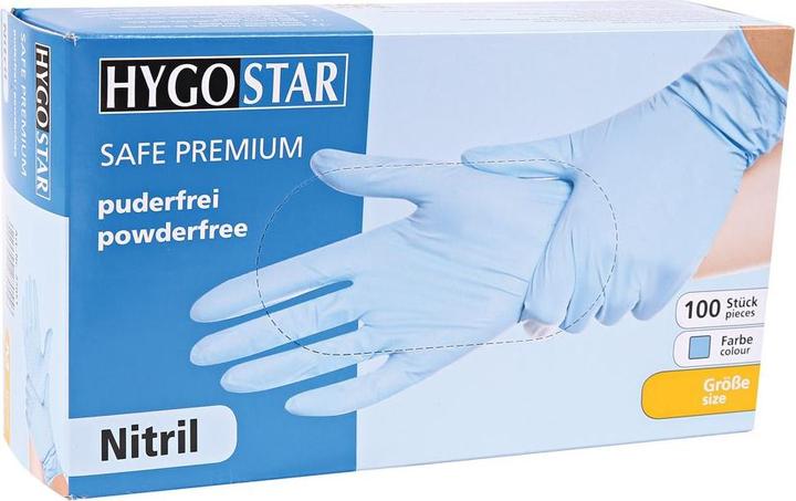 Produktbild Hygostar unisex Einmalhandschuhe SAFE PREMIUM weiss Grösse M 100 St. (M)