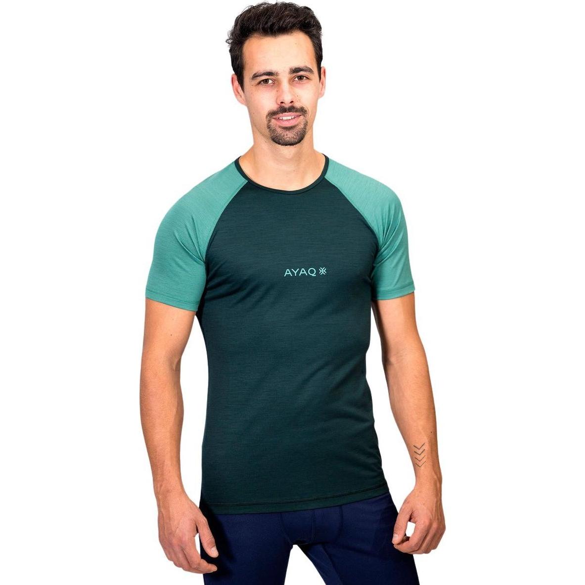 Thumbnail - Ayaq, Herren, Velotrikot, trikot biafo merino (L), Grün, L