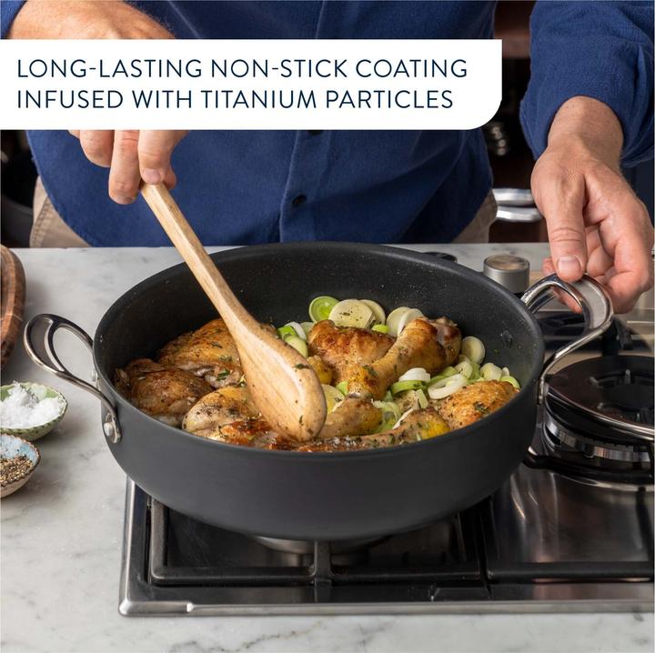 Immagine prodotto Tefal Il classico di Jamie Oliver (30 cm, Padella per friggere, Alluminio)