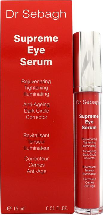 Valori nutrizionali e ingredienti Dr Sebagh Supreme Eye Serum Siero Occhi con Acido Ialuronico 15Ml (Siero per la cura degli occhi, 15 ml, Giorno)