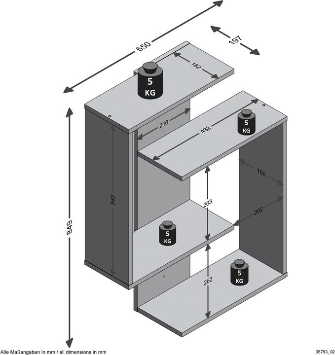 Produktbild FMD Möbel Ben (65 x 19.70 x 84.90 cm)