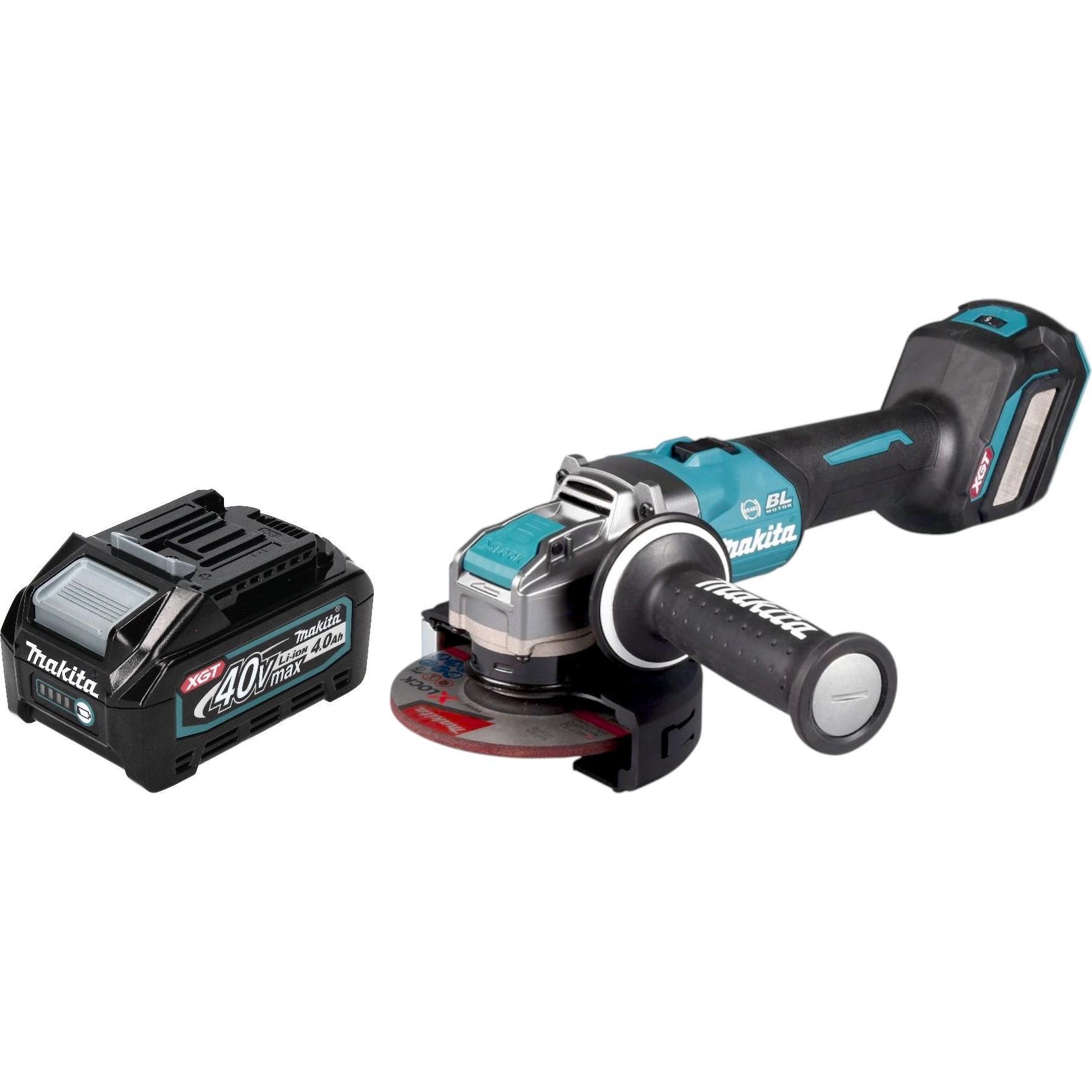 Thumbnail - Makita, Winkelschleifer, GA 041 GM1 Akku Winkelschleifer 40 V max. 125 mm X-LOCK Brushless + 1x Akku 4,0 Ah - ohne (125 ...