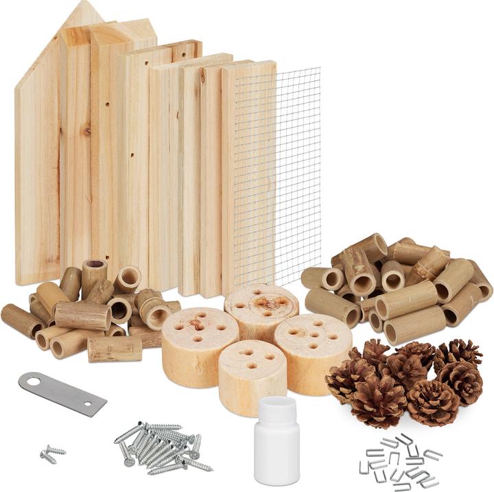 Immagine prodotto Relaxdays Casetta per Api da Assemblare, DIY (Merletti, Api, Coccinelle)