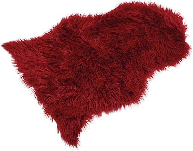 Actual product image G. Wurm Faux fur Bordeaux (W / H) 90x60cm