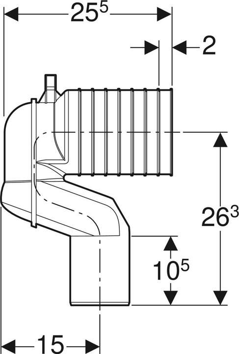 Produktbild Geberit P-Anschlussbogen Set für Stand-WC