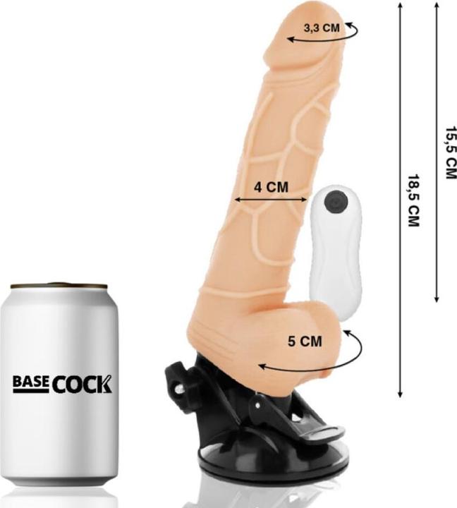 Actual product image Basecock Realistic Vibrator Remote Control Flesh 18.5cm