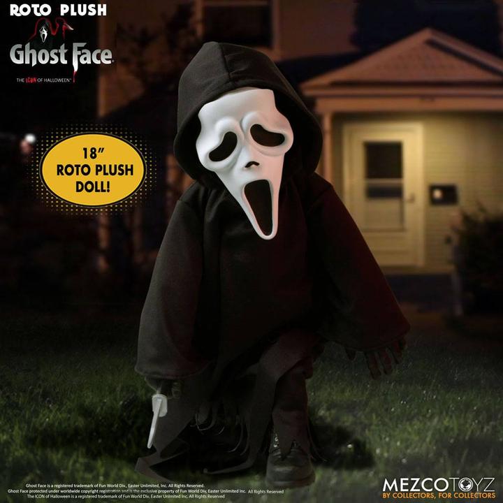 Actual product image Mezco Toys Scream MDS Roto Plush Doll Ghost Face 46 cm