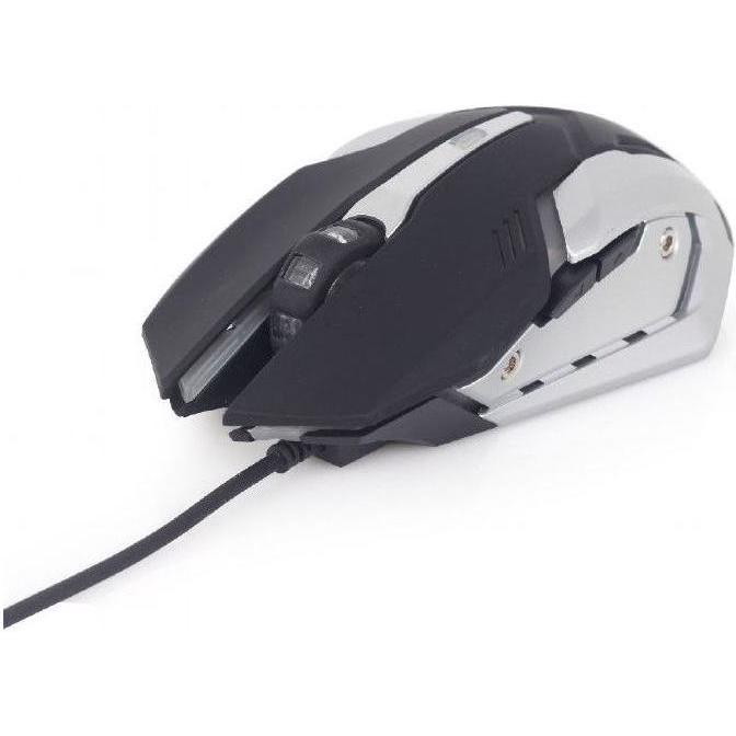 Gembird MUSG-07 (Kabelgebunden), Maus, Schwarz, Weiss