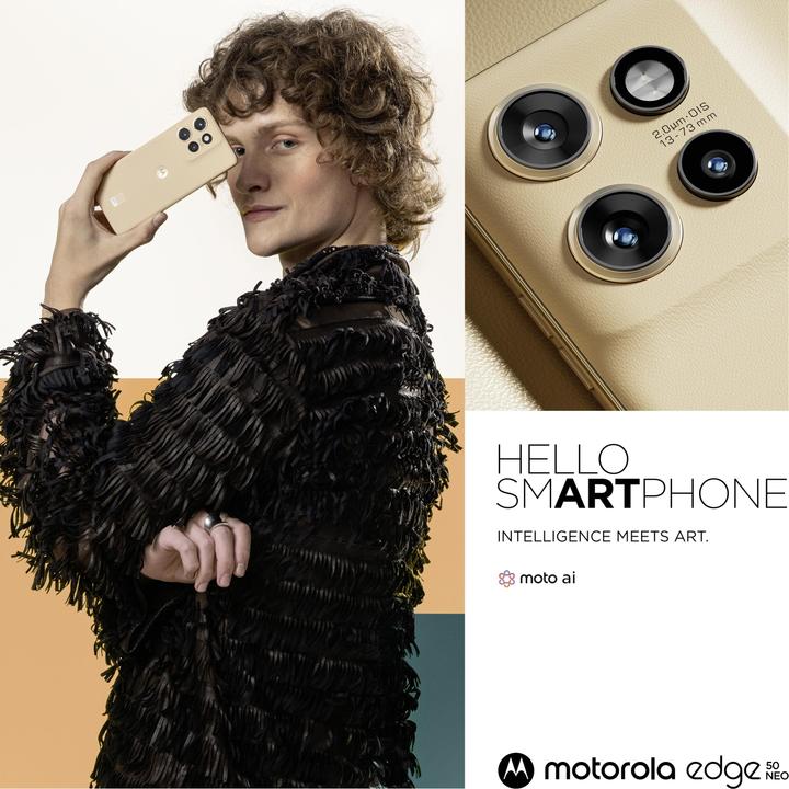 Actual product image Motorola Edge 50 Neo (512 GB, PANTONE Latte, 6.34", Dual SIM, 5G)