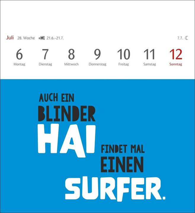 Productafbeelding Harenberg Typo-Sprüche-Kalender Postkartenkalender 2026 - Mit 53 Postkarten (Duits)