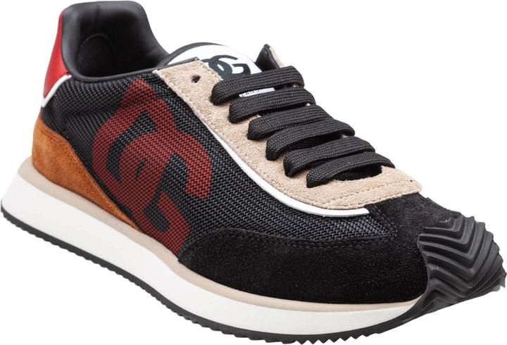 Dolce & Gabbana cushion sneakers in mixed materials color black/beige (42)