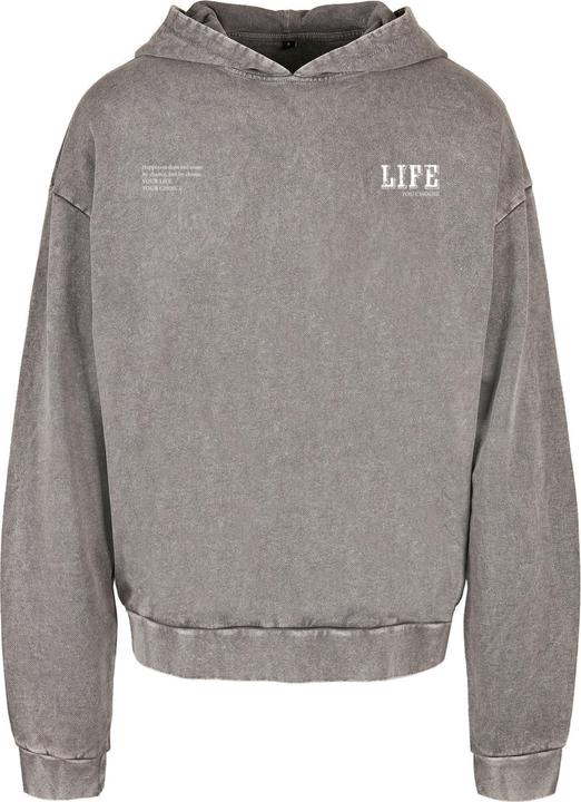 Produktbild Merchcode Life Acid Washed Oversized Hoodie - 176399 (S)