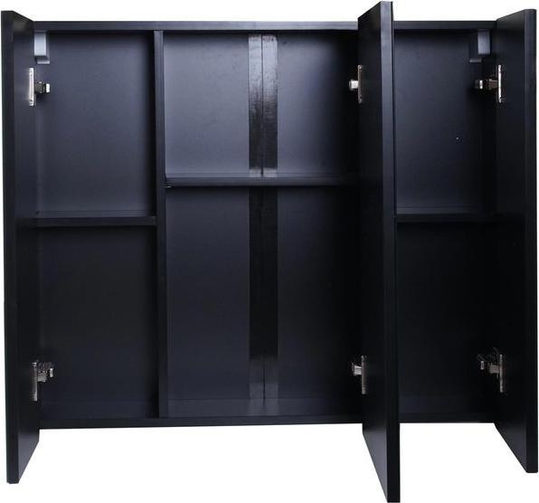 Image du produit Mendler Armoire de toilette HWC-B19b, haute brillance 70x80x16cm, noir (70 x 60 x 16 cm)