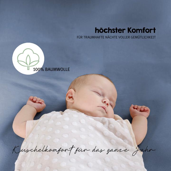 Produktbild Roba Spannbettlaken Jersey 'Seashells' indigo