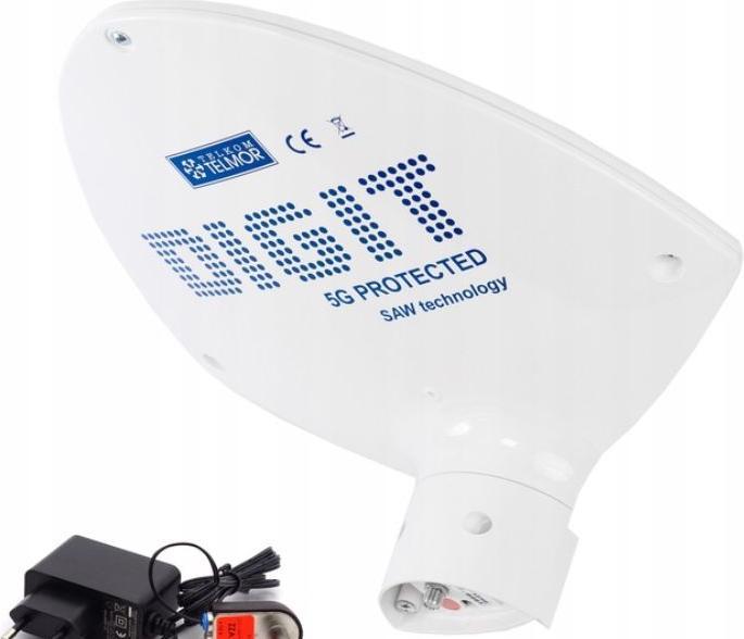 Telkom Telmor TV aerial DVB-T / T2 DIGITAL 5G PROTECTION ACTIVE white (DVB-T / -T2)
