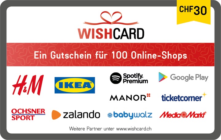 Actual product image Wunschgutschein Wishcard (30 CHF)