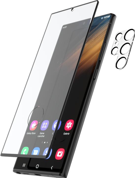 Produktbild Hama Schutzglas-Set für Sam. Galaxy S23 Ultra, 3x Displayschutz, 1x Kameraschutz (4 Stück, Samsung Galaxy S23 Ultra)