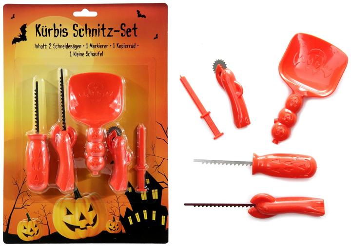 Actual product image Cepewa Pumpkin carving set 5pcs. orange (5 Piece)