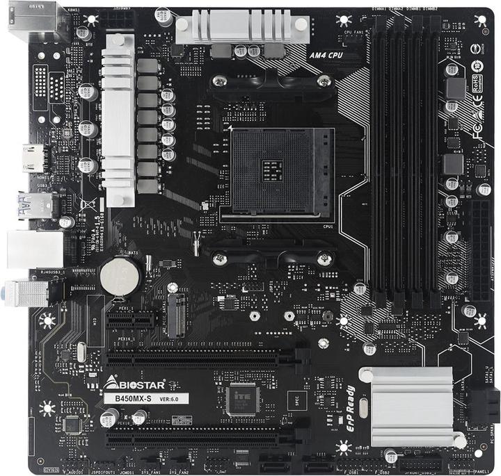 Actual product image Biostar B450MX (AM4, AMD B450, mATX)