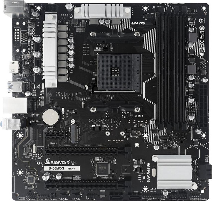 Produktbild Biostar B450MX (AM4, AMD B450, mATX)