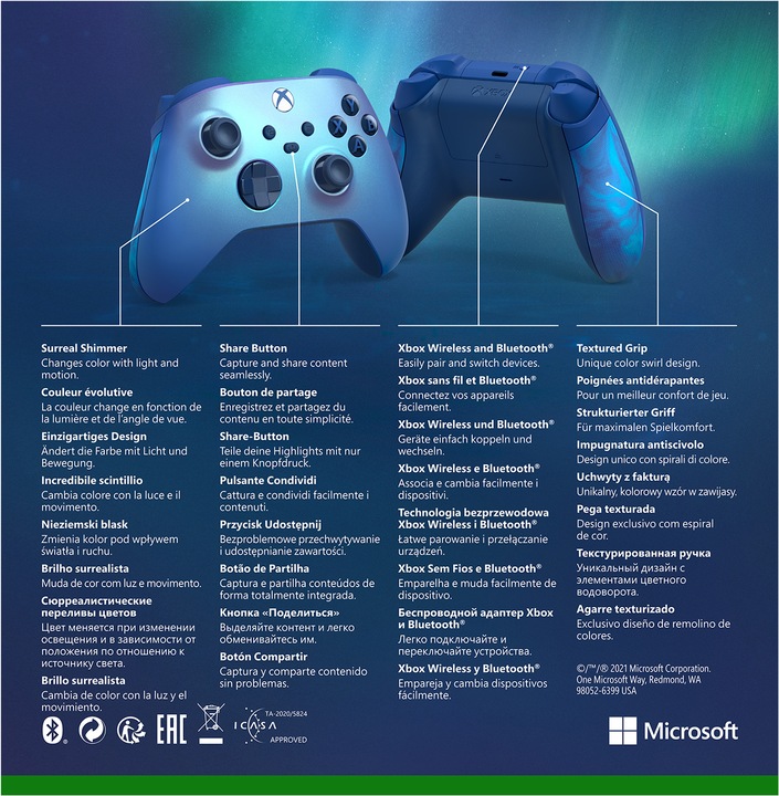 Produktbild Microsoft Xbox Wireless Controller - Aqua Shift Special Edition (Xbox Series X, Xbox One X, PC, Xbox One S, Xbox Series S)