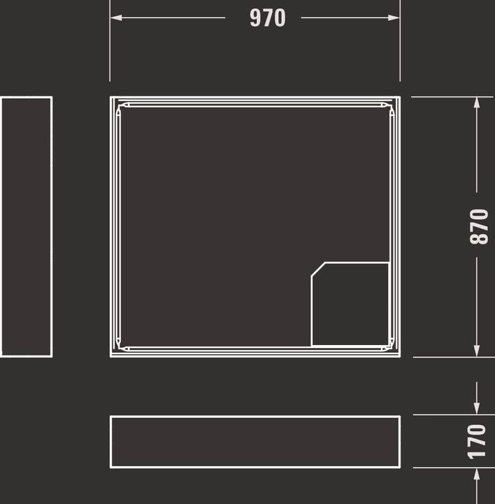 Produktbild Duravit Rechteck-Duschwanne D-CODE mit Antislip, weiss 1000x900x85mm