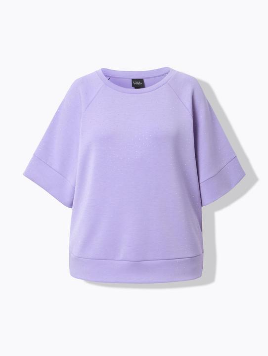 Produktbild Ulla Popken Sweatshirt, Ziersteine, Rundhals, Halbarm, Modalmix (54)