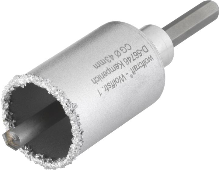 Produktbild wolfcraft 1 Bohrkrone HM m. Schaft u. Bohrer ø43mm (43 mm)