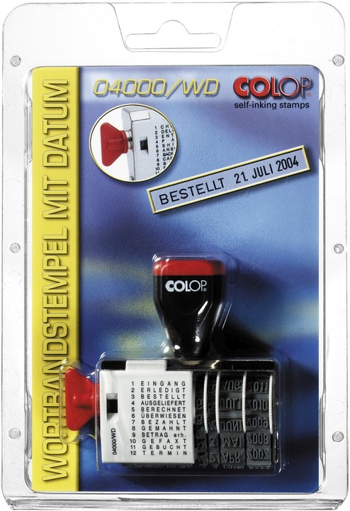 Produktbild Colop Wortbandstempel 04000 WD Variotext mit Datum