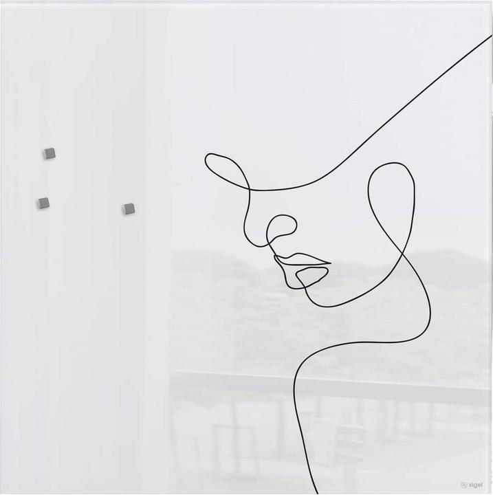 Image du produit Sigel Tableau magnétique en verre Artverum avec design (Tableau magnétique, 48 x 48 cm)
