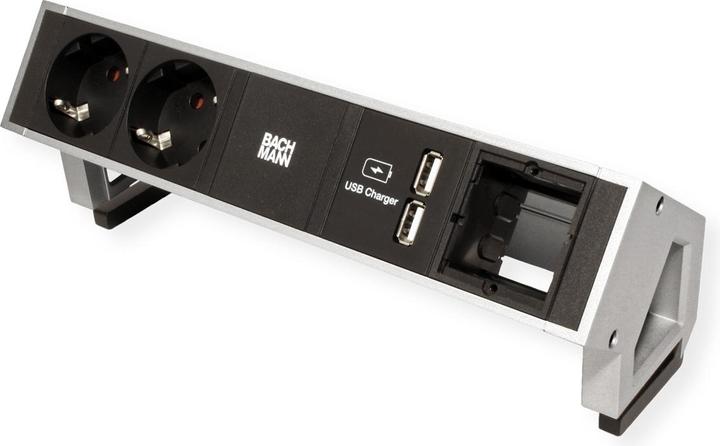 Produktbild Bachmann DESK2 - 2xSchuko, 1xUSB & (2 x, CEE 7/3, CEE 7/16, 0.20 m)