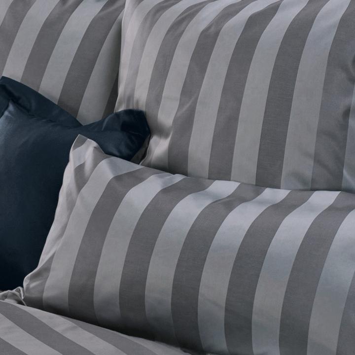 Actual product image Curt Bauer Damask bed linen Como steel grey (Duvet cover, 135x200 cm (80x80 cm))