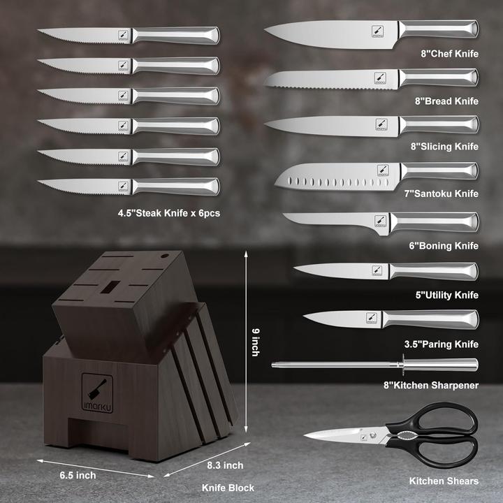 Actual product image Imarku Kitchen knife set