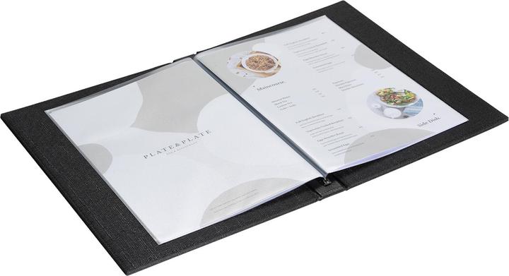 Actual product image Europel Menu folder LEINEN, DIN A4, black