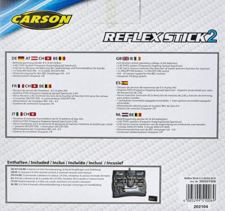 Produktbild Carson Modellsport Reflex Stick II Ha