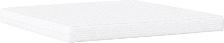 Actual product image VidaXL Bed Upholstered bed Double bed Faux leather bed with mattress White 200x200cm (200 x 200 cm)