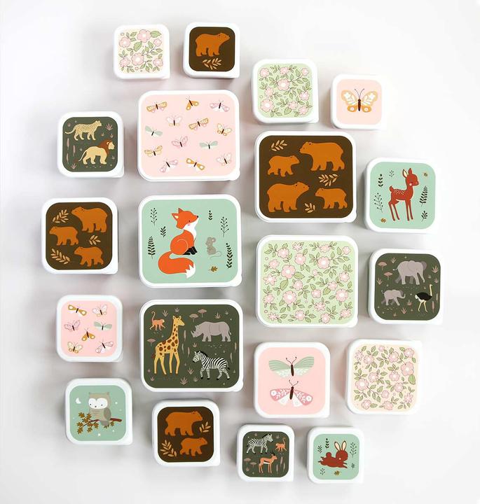 Actual product image A Little Lovely Company ALLC Lunch & snack box set SBSEBE43 Bears