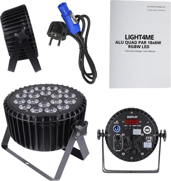 Produktbild No Name LIGHT4ME ALU QUAD PAR 18x6W RGBW Bühnenscheinwerfer (6 W, LED)