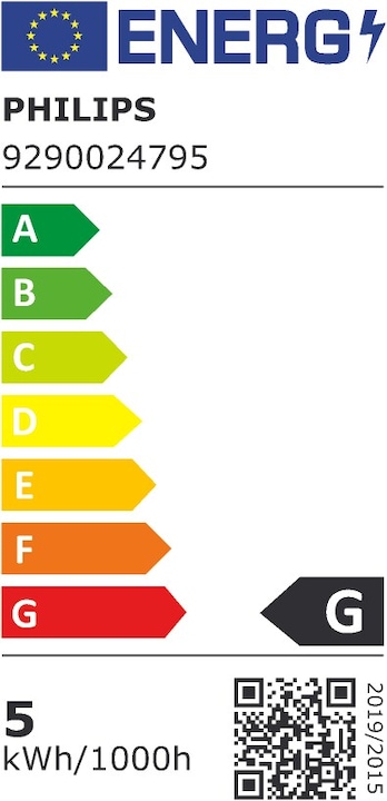 Energy Label Philips Hue White (E14, 4.50 W, 300 lm, 1 x, G)