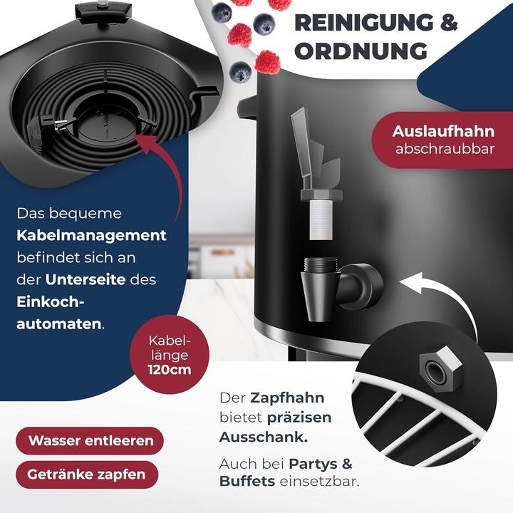 Produktbild Kesser Einkochautomat mit Temperaturregelung und Zubehörset (27 l)