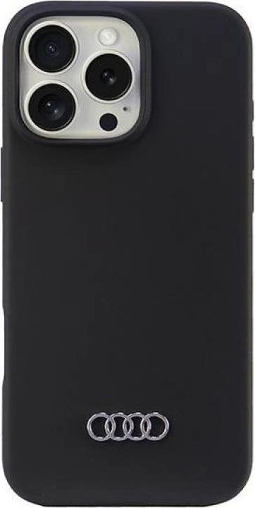 Actual product image Audi Silicone Case iPhone 16 Pro Max 6.9" czarny/black hardcase AU-LSRIP16PM-Q3/D1-BK (Apple iPhone 16 Pro Max)