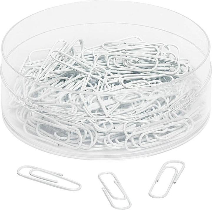 Actual product image Wedo Paper clips 27mm plastic coated PU=140 pieces white (1 x)