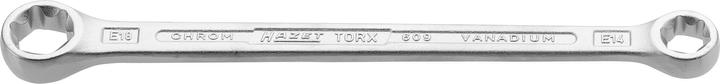 Produktbild HAZET Doppel-Ringschlüssel TORX 609-E14XE18 ∙ Aussen TORX Profil ∙ E14, E18 (12.9 mm, 16.7 mm)