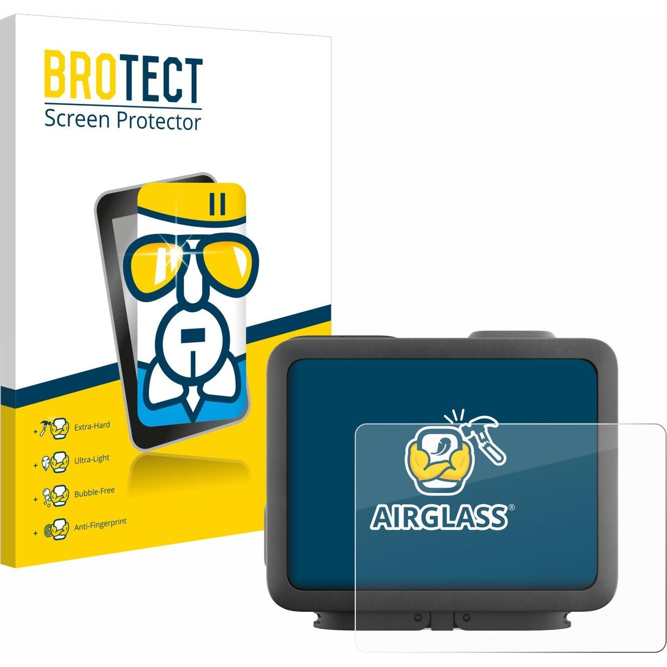 BROTECT Schutzglas Schutzfolie Glas Folie Displayschutz klar, Action Cam Zubehör, Transparent